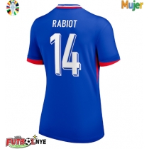 Camiseta Francia Adrien Rabiot #14 Primera Equipación para mujer Eurocopa 2024 manga corta